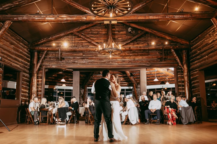 Alex and Nicole's first dance at Log Cabin