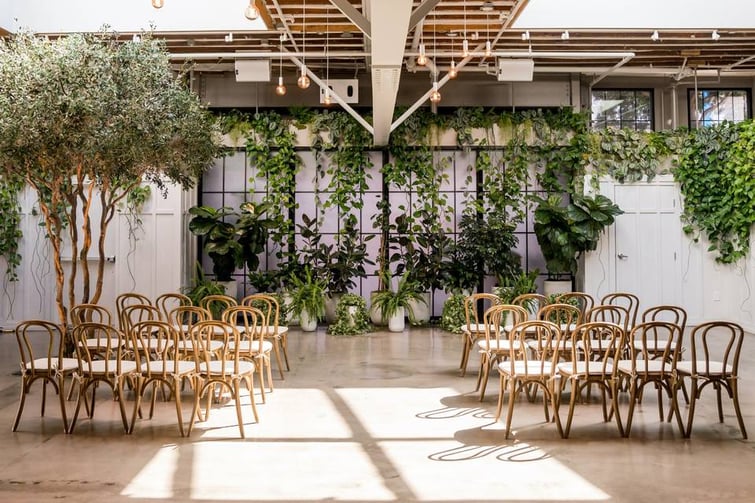 Abbey Catering Set Up At Flora in San Diego