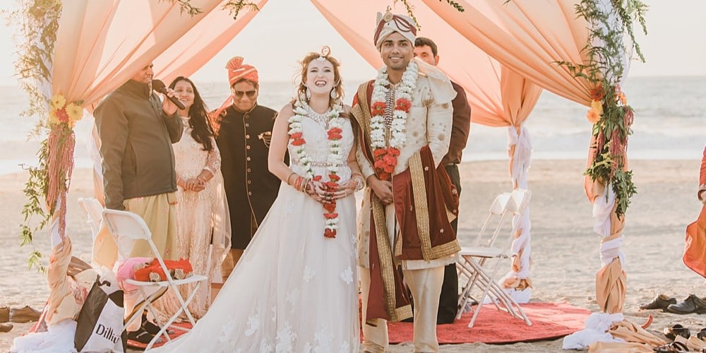 Beach wedding at Pacific View Tower by Wedgewood Weddings