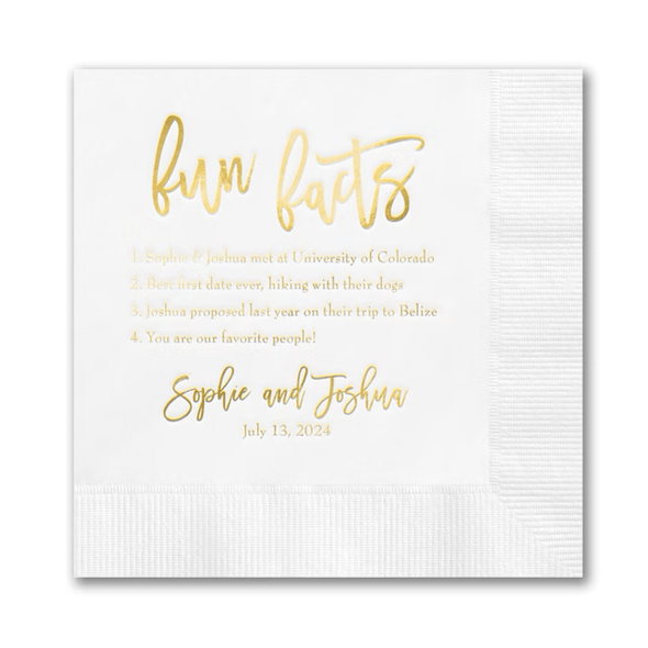 Custom cocktail napkin from invitationsbywedgewood.com