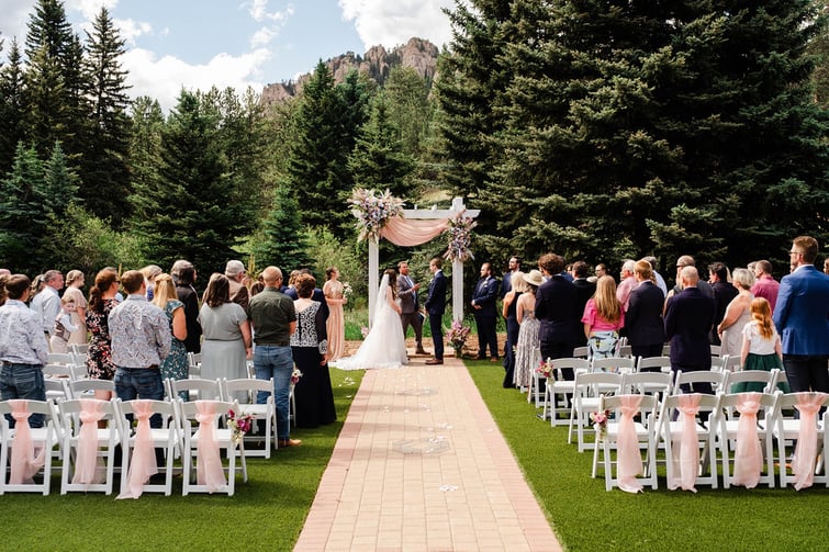 Ceremony at Mountain View Ranch by Wedgewood Weddings