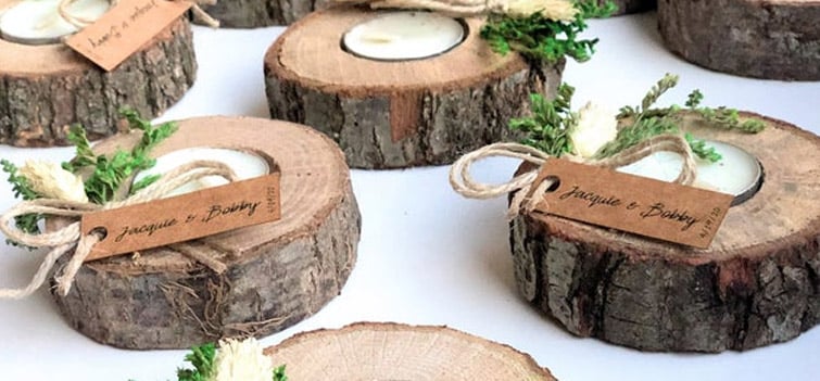 Custom Candle Wedding Favors