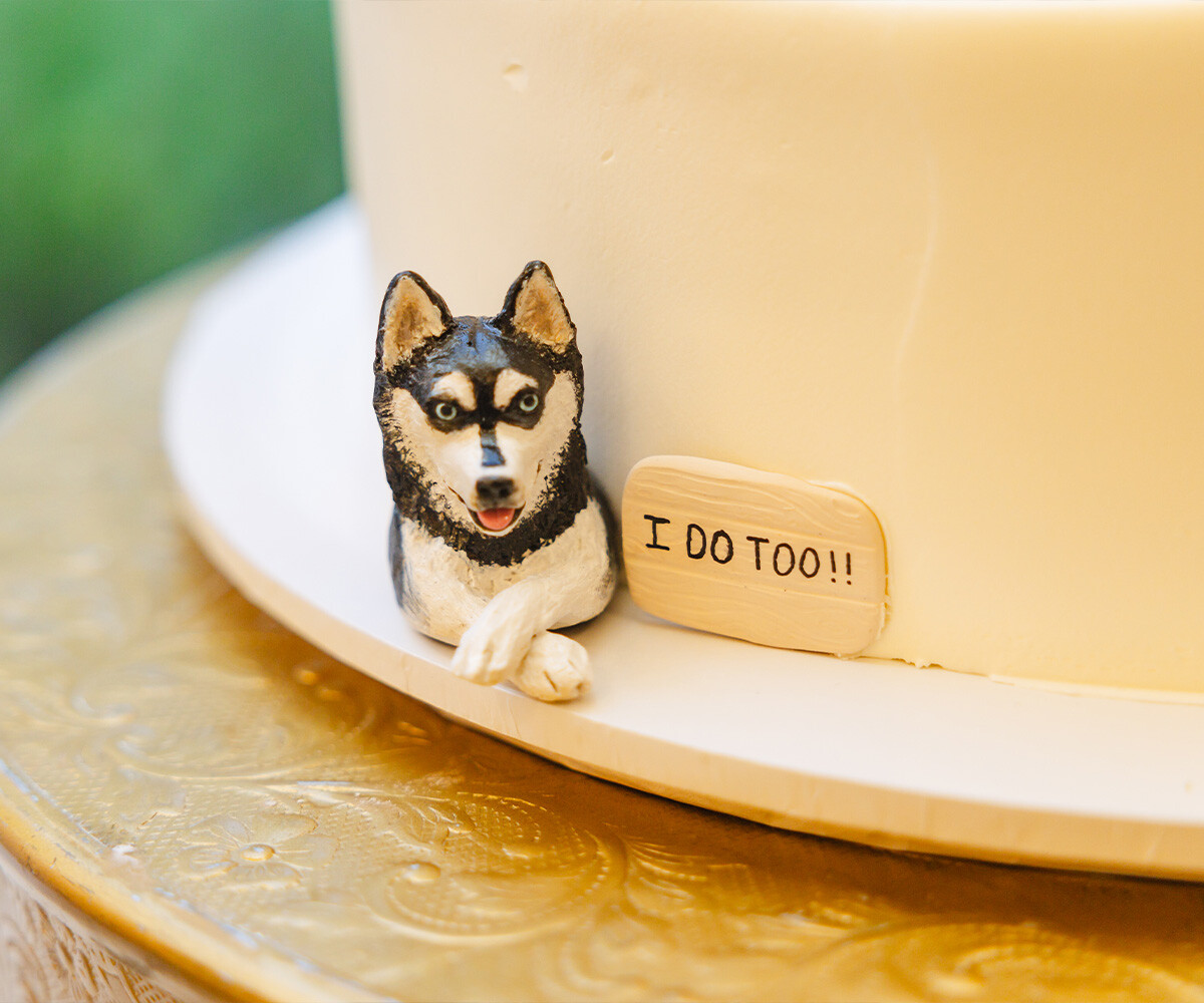 Cute Dog Hidden Cake Decor