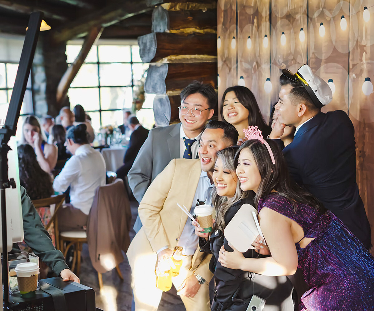 Guests enjoying the photobooth