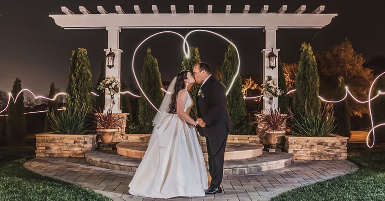 Romantic Kiss at Eagle Ridge by Wedgewood Weddings