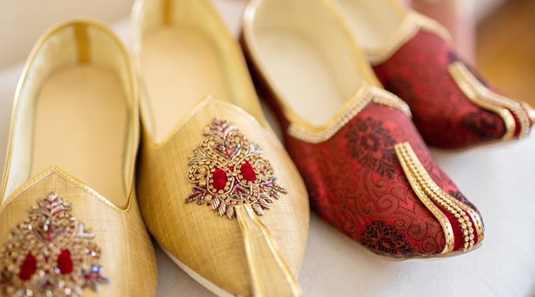 Jewel and Brocade Embellished Wedding Shoes- the Perfect Stylistic Match for Jefferson Street Mansion by Wedgewood Weddings