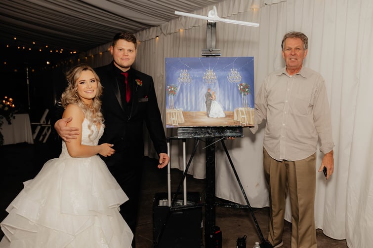 Live painter at Stonebridge Manor reception