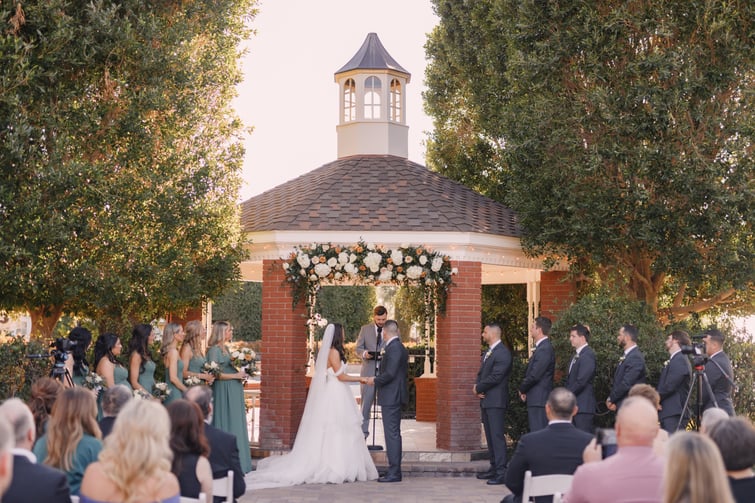 Mitch and Raelyn's gazebo ceremony at Stonebridge Manor