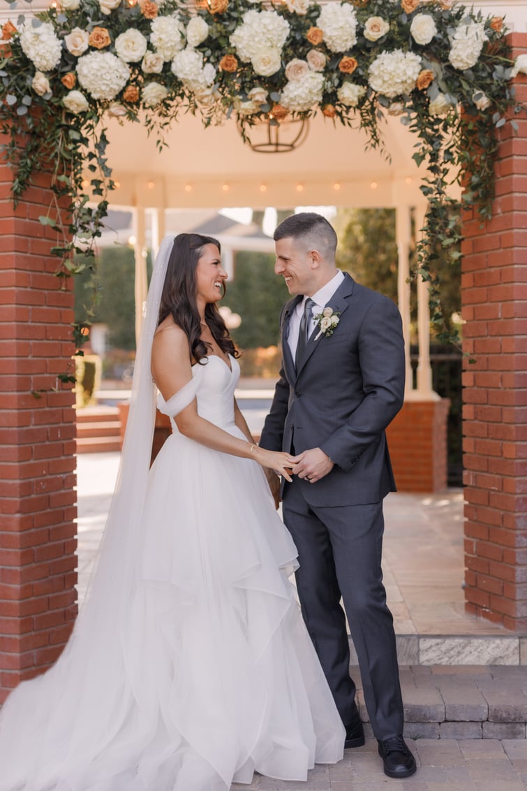 Mitch and Raelyn at the gazebo at Stonebridge Manor