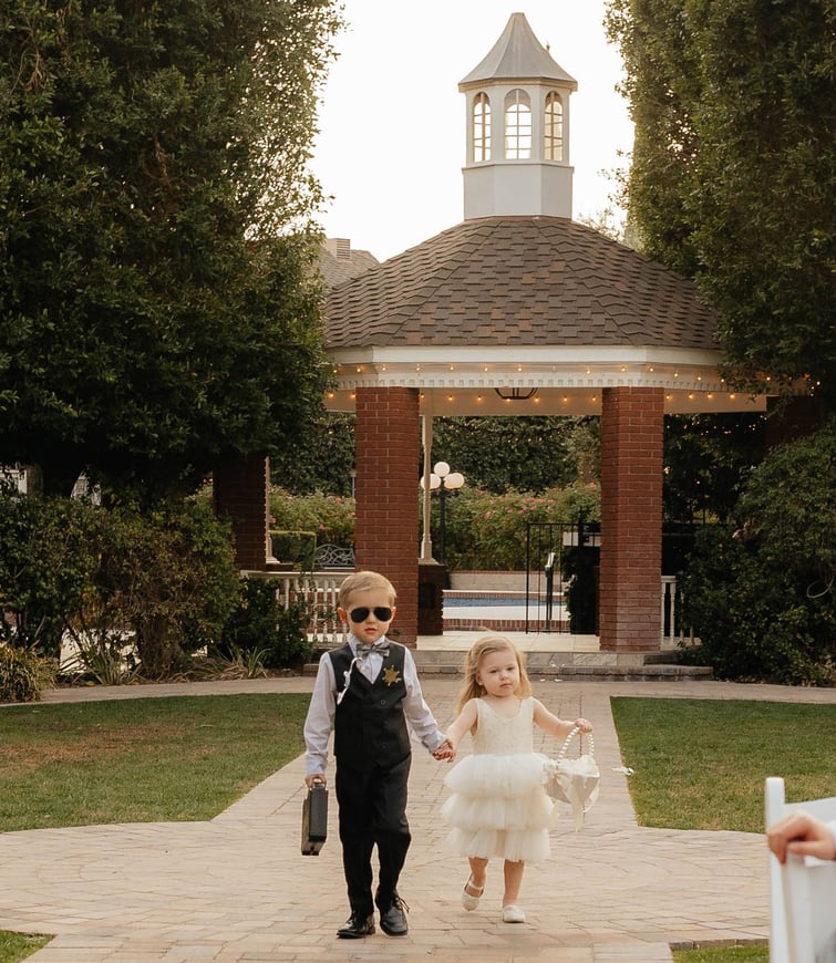 Ring security and flower girl