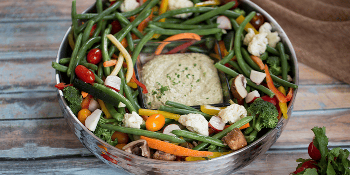 Mixed Vegetable and Hummus Tray