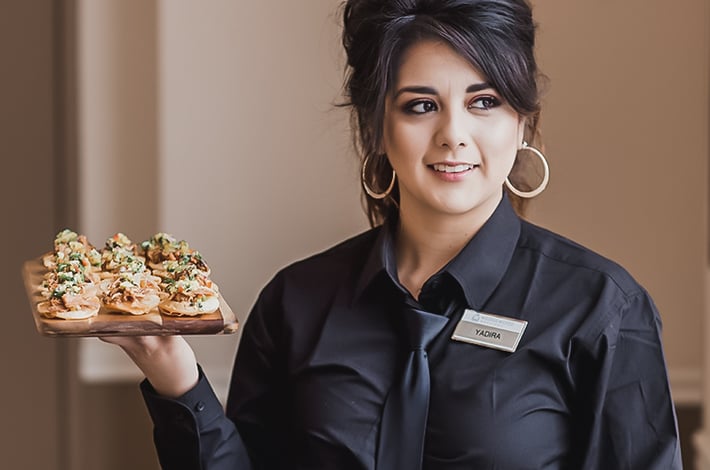 Appetizers Are Served at Fresno Fields by Wedgewood Weddings