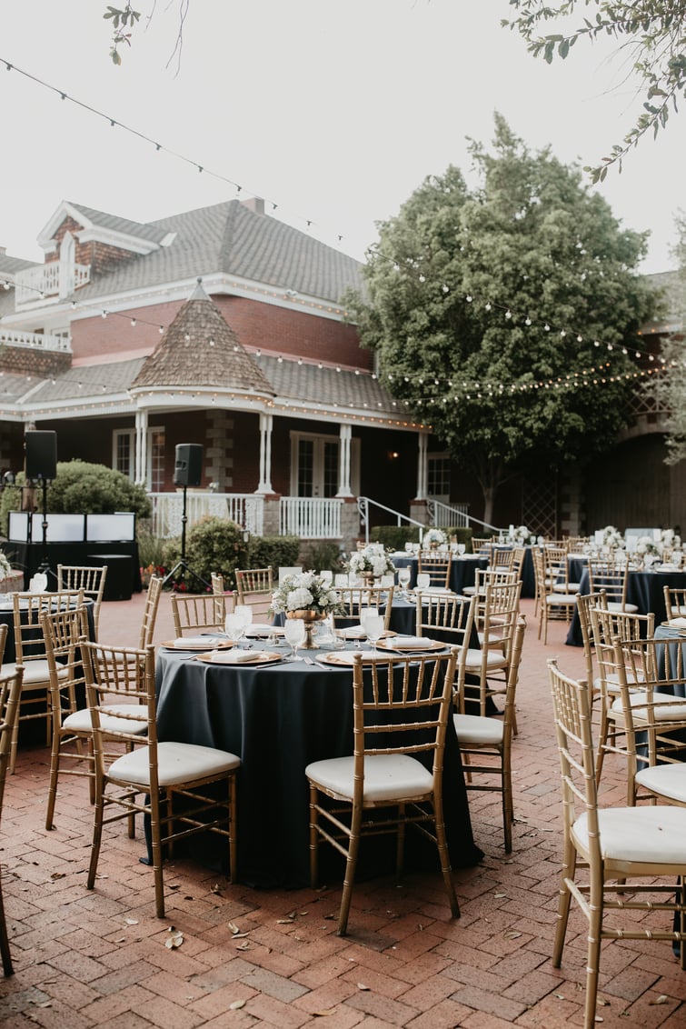 beautiful outdoor reception details at Stonebridge Manor