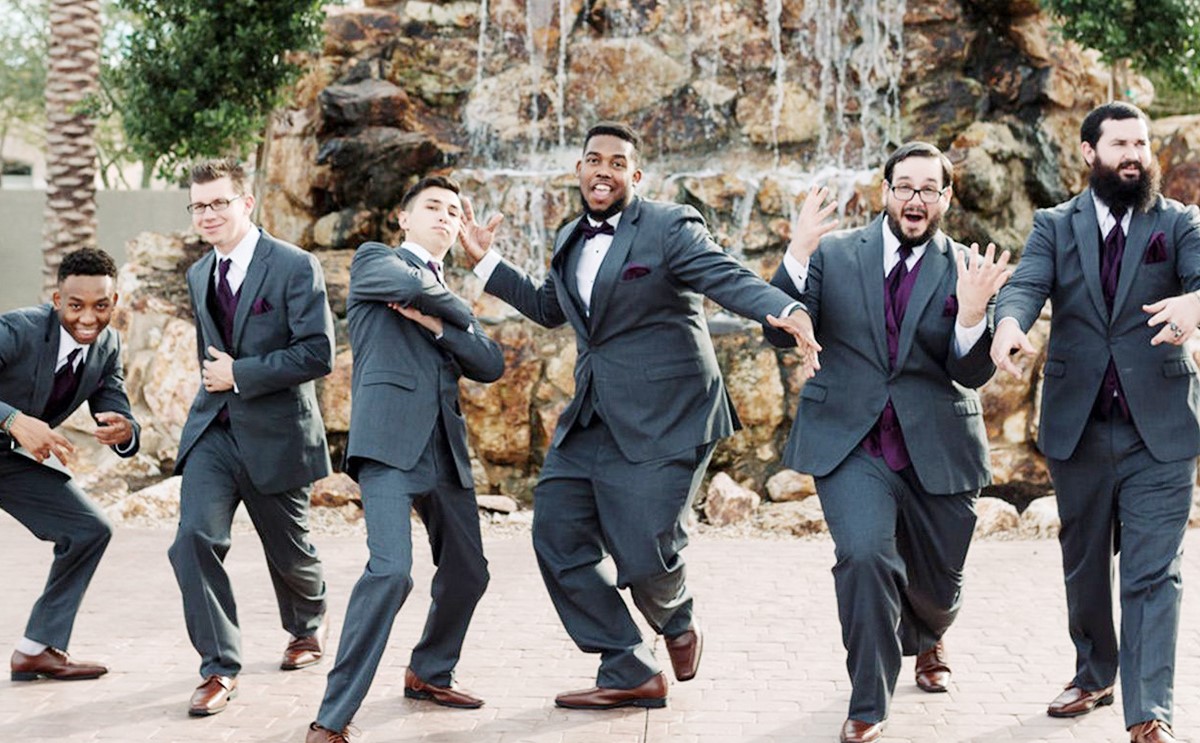 groomsment at Colby Falls by Wedgewood Weddings