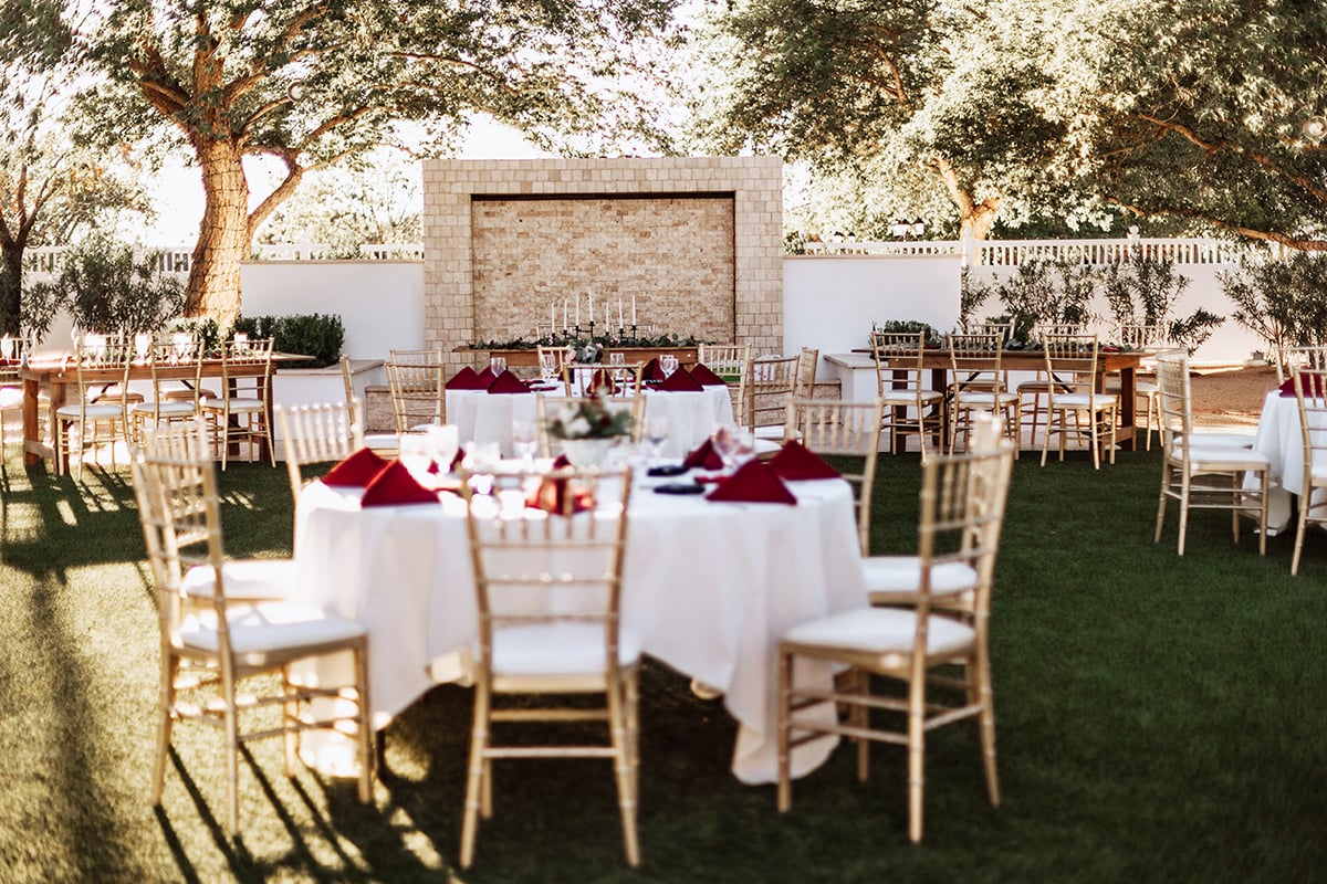 Lindsay Grove in Mesa, AZ is the perfect backdrop for an outdoor wedding