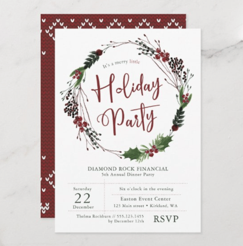 Holiday Party Invitations from Zazzle