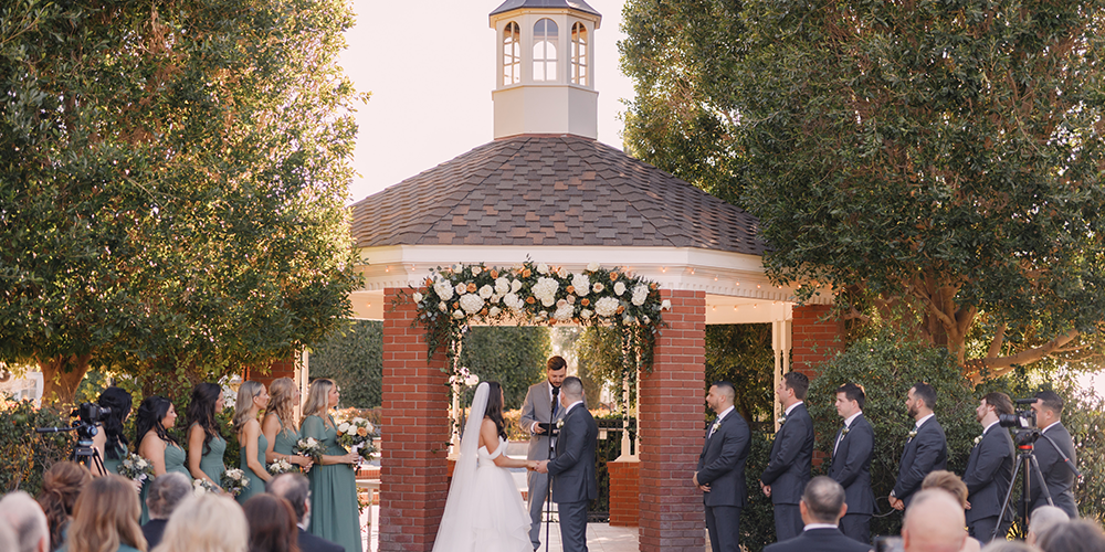 Mitch and Raelyn garden gazebo ceremony