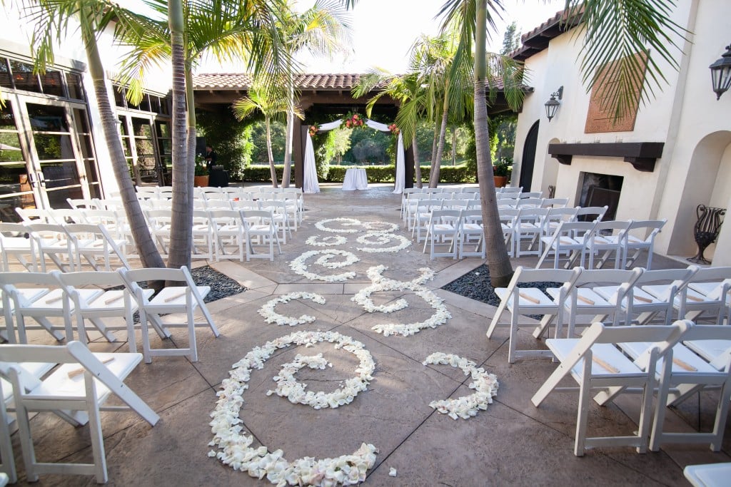 rose covered aisle at Wedgewood Weddings