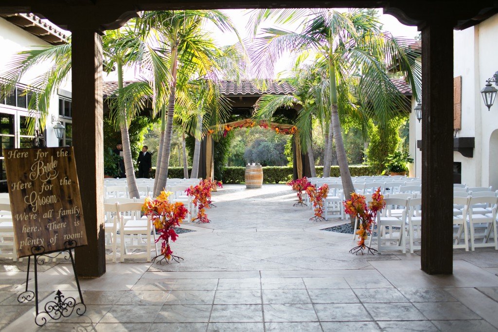 Fallbrook Estate Courtyard Wedding Ceremony 