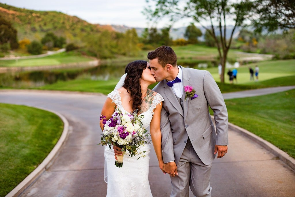 mr. and mrs. first kiss beautiful Wedgewood Weddings venue