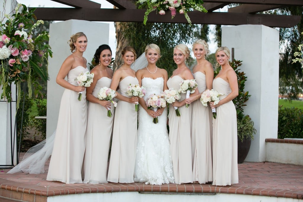 stunning bridal party