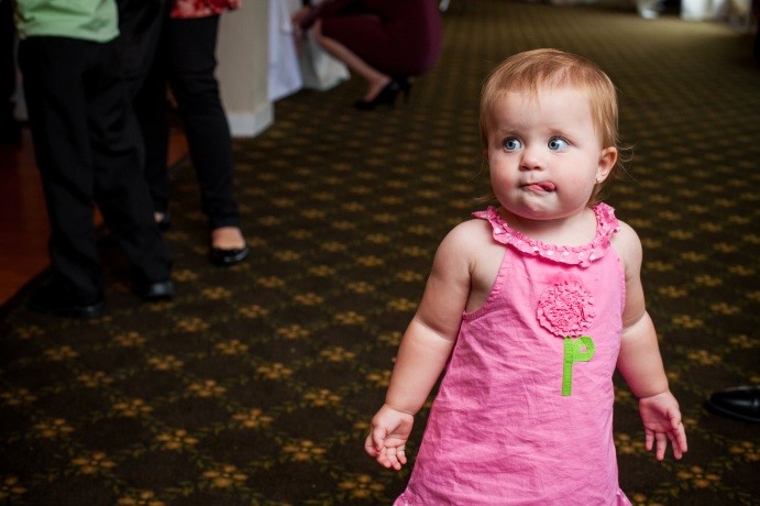 cute baby girl standing 