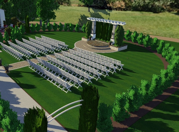 wedgewood weddings eagle ridge aerial view of ceremony site