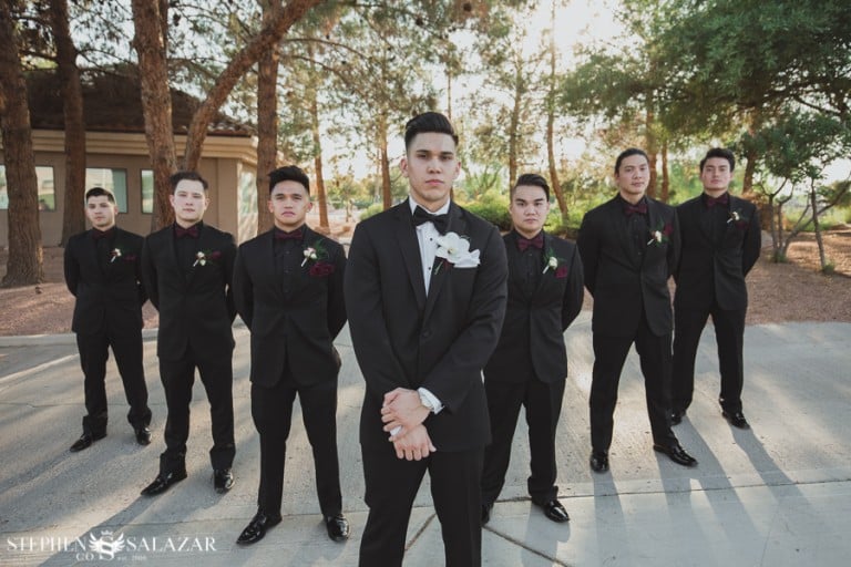 wedgewood wedding las vegas groomsmen