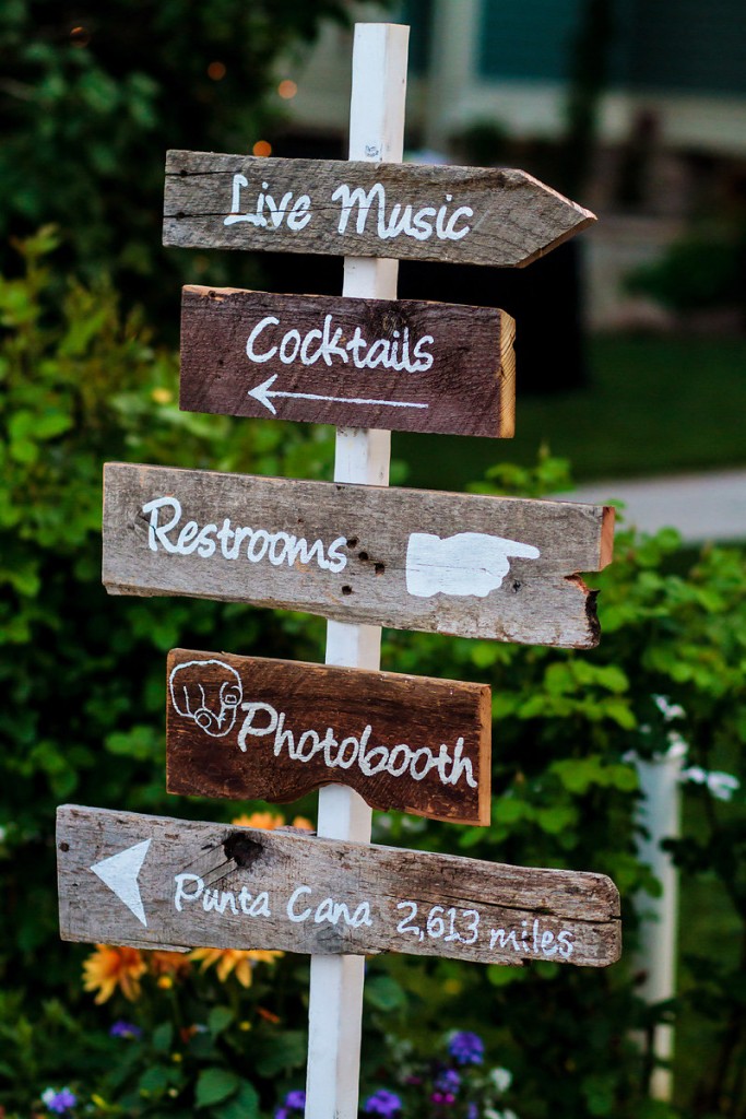 rustic wedding sign